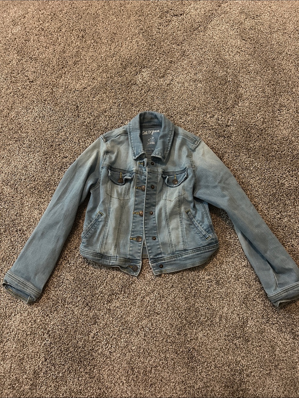 Cat & Jack Light Wash Denim Jacket in Blue